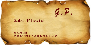 Gabl Placid névjegykártya